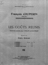 Bibliotheque des classiques francais. Les gouts reunis. Concerts extraits pour violon et clavecin. Concert No. 5-7, 9 (Ritratto dell' amore)