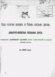 Общая статистика перевозок по русским железным дорогам. Динабурго-Витебская железная дорога. Отправление хлебных грузов всех наименований с каждой станции дороги в 1890 году