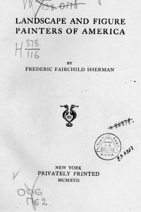 Landscapes and figure painters of America