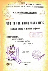 Основы империалистической политики и мировая война. Книга 2. Что такое империализм? Железный вопрос в мировом конфликте. Империализм, милитаризм и великая война 1914-1918 года. Империализм и металлургия
