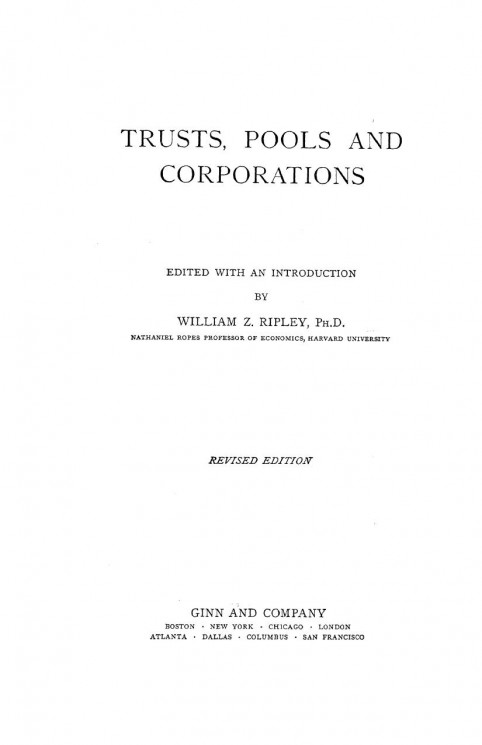 Trusts, pools, and corporations. Revised edition