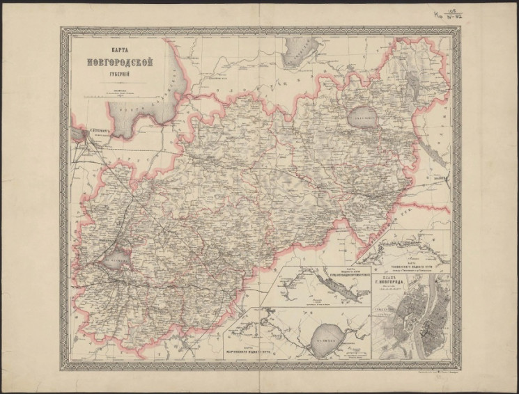 Карта Новгородской губернии