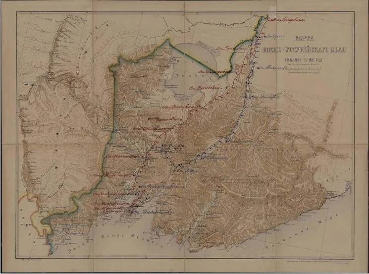 Уссурийская железная дорога от города Владивостока до станции Графской. План направления линии
