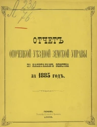 Отчет Опочецкой уездной земской управы по капиталам за 1885 года