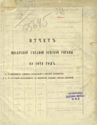Отчет Инсарской уездной земской управы за 1873 год