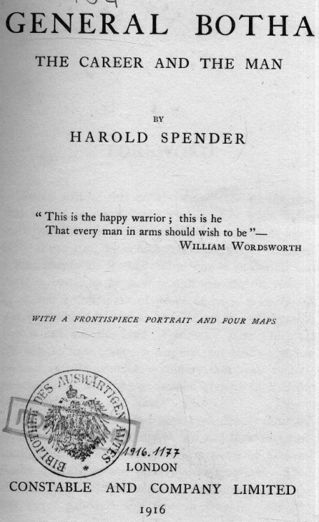 General Botha. The career and the man