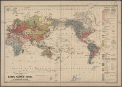 Этнографическая карта всех частей света по меркаторской проекции