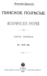 Пинское полесье. Исторические очерки. Часть 1. XI-XIII веки