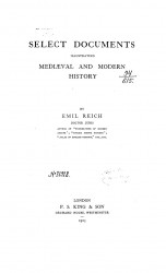 Select documents illustrating mediaeval and modern history