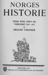 Norges historie. 3 binds 2 del tidsrummet 1443-1537
