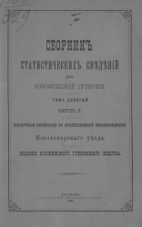 Сборник статистических сведений по Воронежской губернии. Том 9. Выпуск 2. Оценочные материалы по крестьянскому землевладению Новохоперского уезда