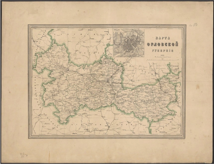 Карта Орловской губернии