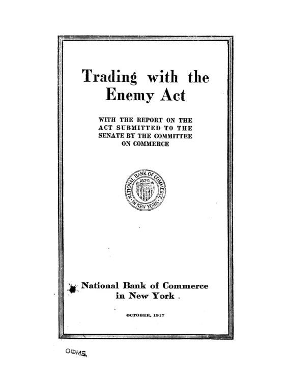 Trading with the Enemy Act