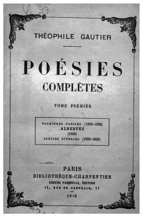 Poesies completes. Tome 1
