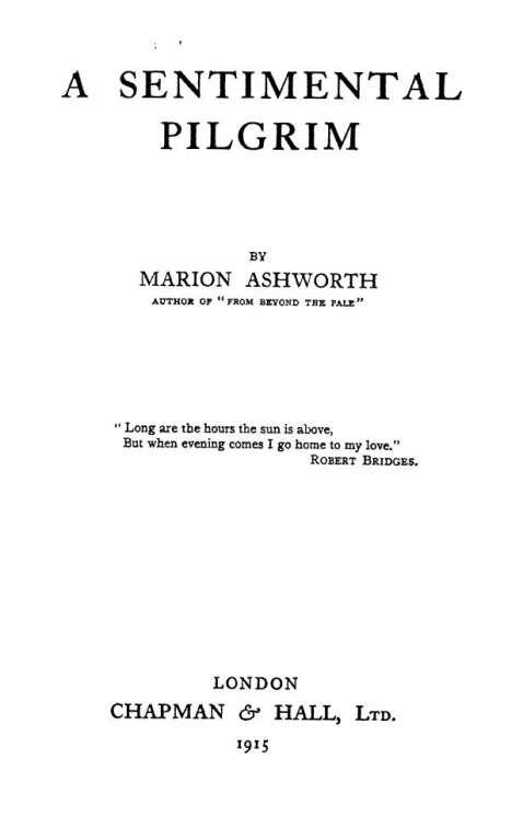 A sentimental pilgrim