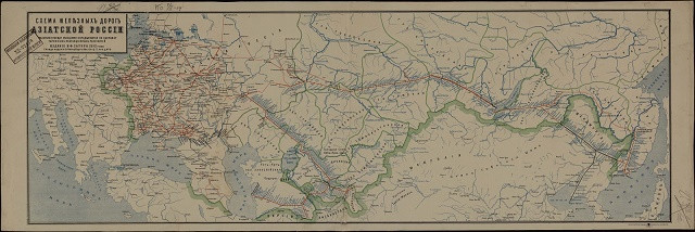 Схема железных дорог Азиатской России. Издание 1912 года