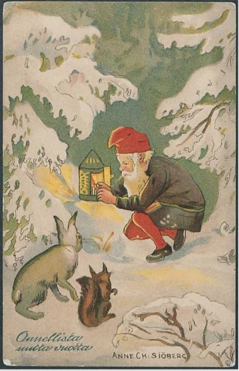 Onnellista uutta vuotta. Открытое письмо. Вариант 1