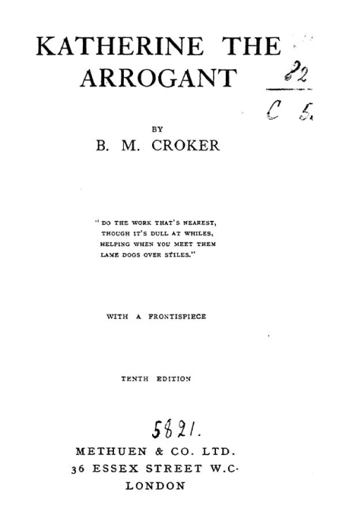 Katherine the Arrogant. 10 edition