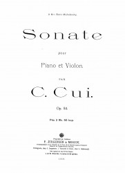 Sonate pour piano et violon. Op. 84