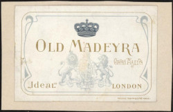 Old Madeyra. Старая Мадера. "Ideal" London. Винная этикетка