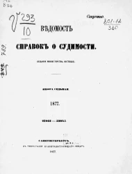 Ведомость справок о судимости, издаваемая министерством юстиции за 1877 год. Книга 7