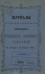 Журналы чрезвычайных Брянских уездных земских собраний 24 января и 10 марта 1895 года