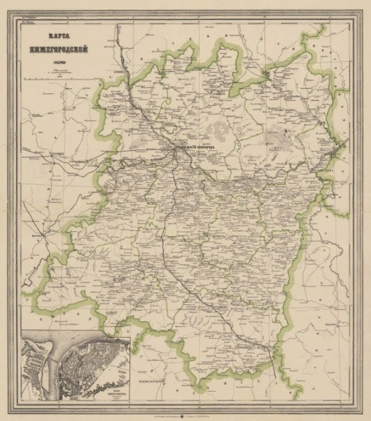Карта Тульской губернии. Вариант 2