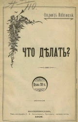 Владимир Евгеньевич Жаботинский. Что делать?