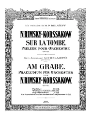 Am Grabe. Sur la tombe. Praeludium für Orchester. Op. 61