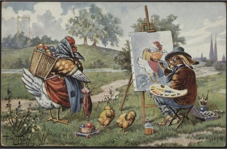 Пасхальная открытка. Вариант 3