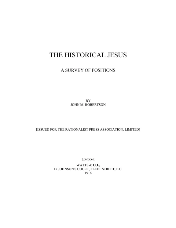 The historical Jesus. A survey of positions