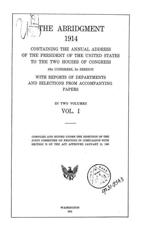 The abridgment 1914. Volume 1