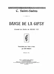 Danse de la gipsy. Extrait du Ballet de Henri VIII