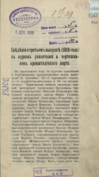 Сведения о третьем выпуске (1910 года) с курсов указателей и чертежников кронштадтского порта