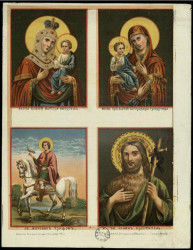 Четырехчастное изображение икон Пресвятой Богородицы и святых Мученика Трифона, Иоанна Крестителя