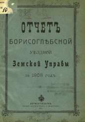 Отчет Борисоглебской уездной земской управы за 1908 год
