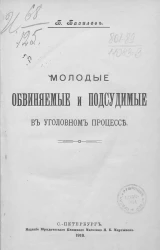 Молодые обвиняемые и подсудимые в уголовном процессе