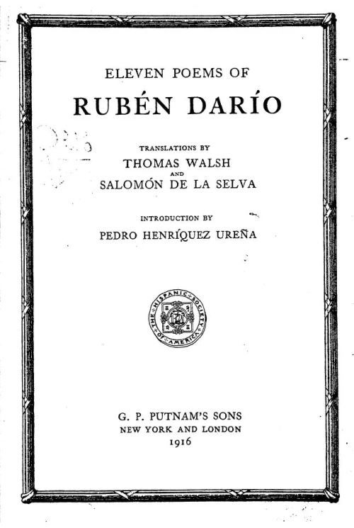 Eleven poems of Ruben Dario