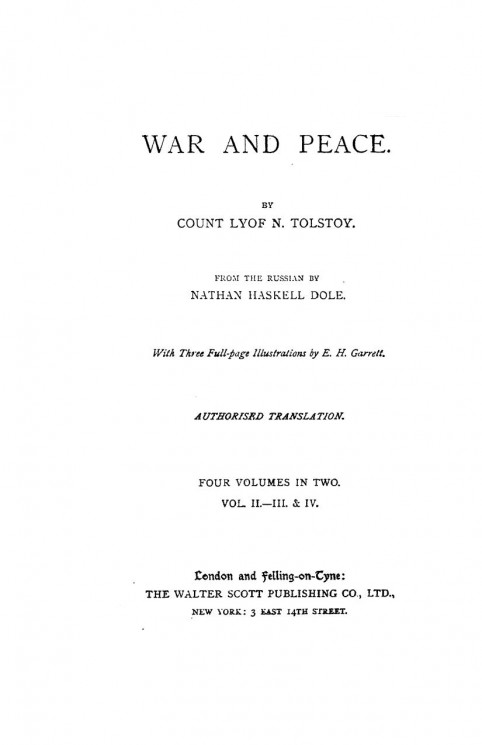 War and peace. Four volumes in two. Volume 2. Part 3-4