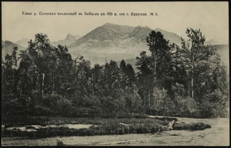 Устье реки Сосновки впадающей в Байкал в 590 верстах от города Иркутска, № 1. Открытое письмо