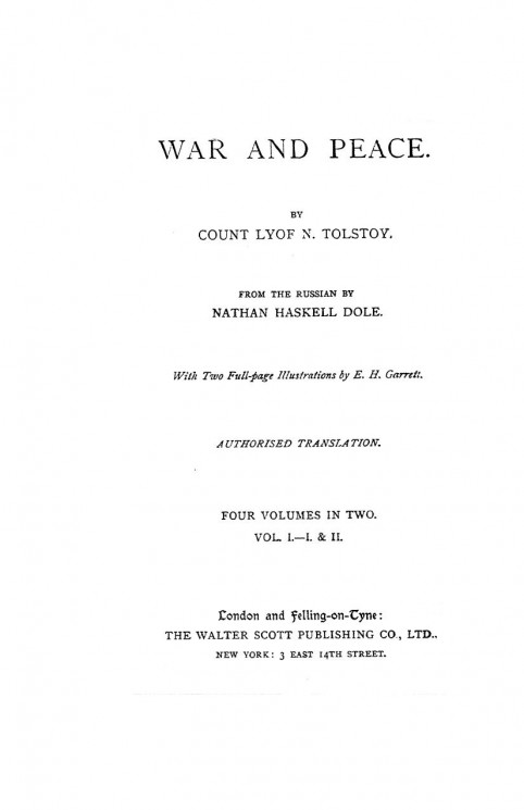  War and peace. Four volumes in two. Volume 1. Part 1-2