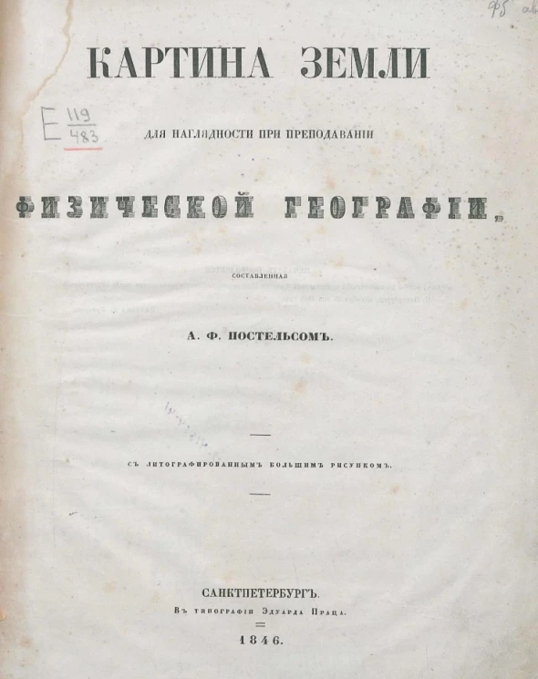 Картина земли для наглядности при преподавании физической географии