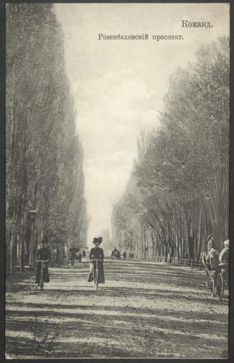 Коканд. Розенбаховский проспект. Почтовая карточка