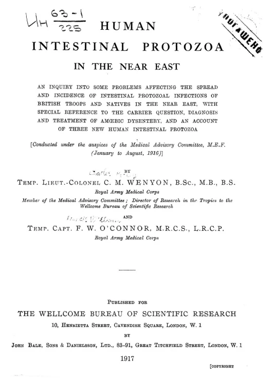 Human intestinal protozoa in the near east