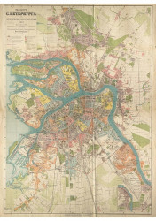 План Санкт-Петербурга с ближайшими окрестностями 1912 года