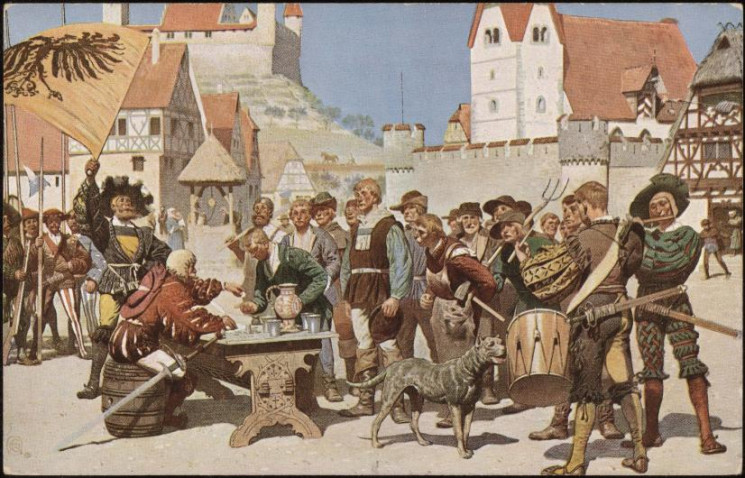 Ландскнехты в швабской деревне XVI века. Открытое письмо