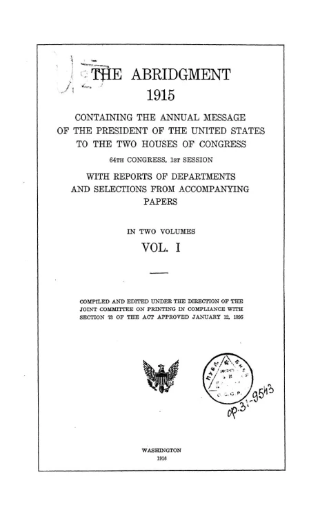The abridgment 1915. Volume 1