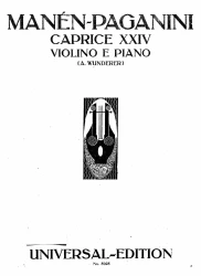 Universal-Edition, № 5025. Caprice XXIV violino e piano