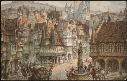 Немецкий город XV века. Открытое письмо