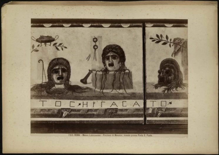 7313. Roma - Museo Lateranense - Porzione di Mosaico, trovato presso Porta San Paolo